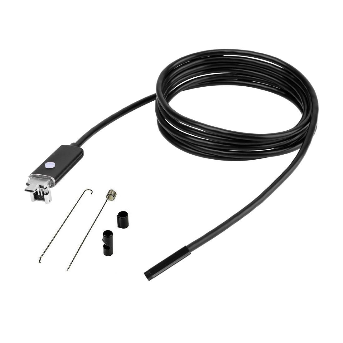 5m Flexible Wire USB/Micro USB Phone Inspection Snake Camera 6-LED 5.5mm Lens Borescope Waterproof Industrial Endoscope Type A
5m Flexible Wire USB/Micro USB Phone Inspection Snake Camera 6-LED 5.5mm Lens Borescope Waterproof Industrial Endoscope Type A