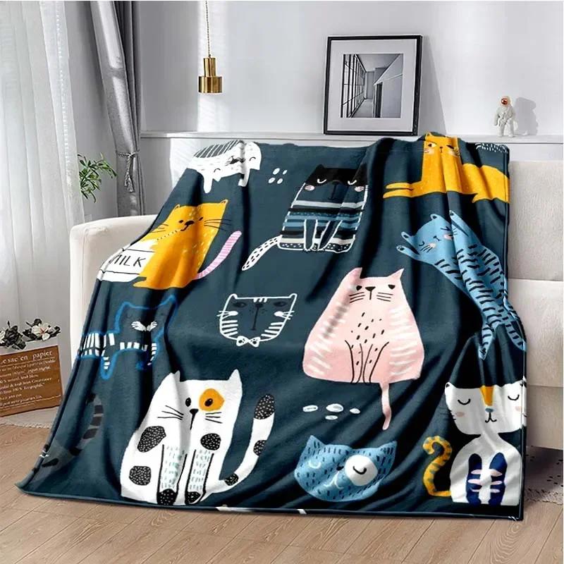 Cute Cat Cartoon Flannel Throw Blanket for Camping Sofa or Gift Soft Fluffy and Fashionable for Kids and Home 100x150cm
Cute Cat Cartoon Flannel Throw Blanket for Camping Sofa or Gift Soft Fluffy and Fashionable for Kids and Home 100x150cm