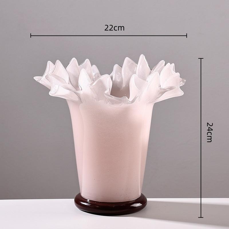 Glass Vase Wrinkled Large Bottle Mouth Lotus Leaf Edge Flowerpot Flower Arrangement Accessories Hydroponics Home Decoration
Glass Vase Wrinkled Large Bottle Mouth Lotus Leaf Edge Flowerpot Flower Arrangement Accessories Hydroponics Home Decoration