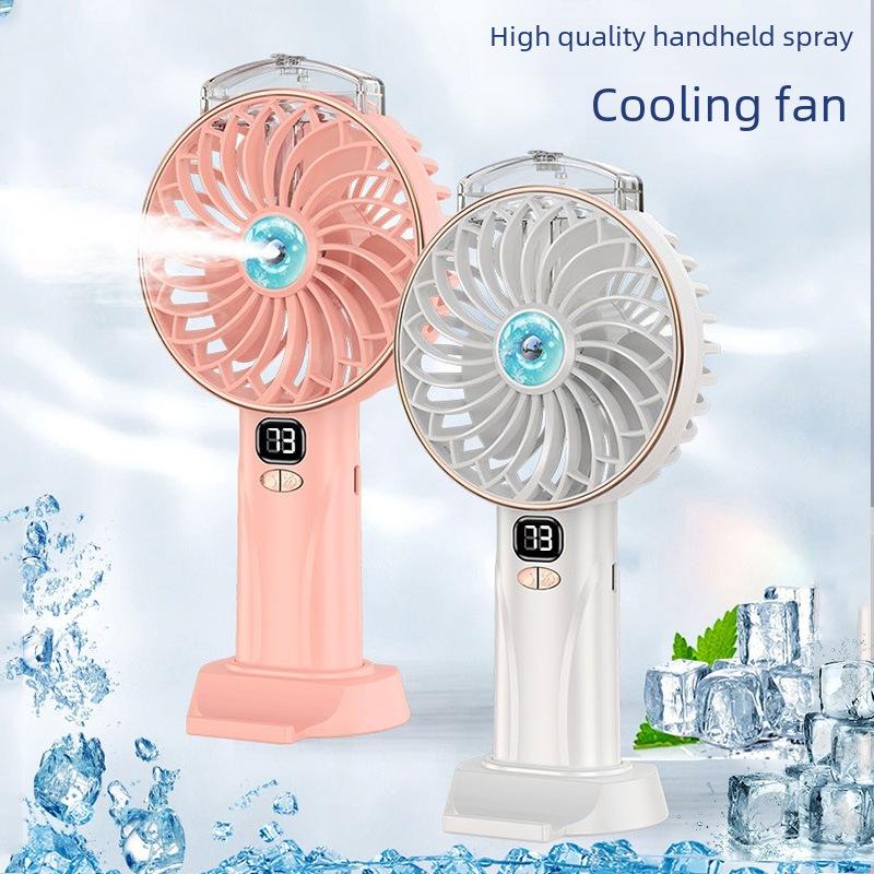 Handheld/Desk Mist Cooling Fan with Digital Display & Silent, Brushless Operation 4 inch
Handheld/Desk Mist Cooling Fan with Digital Display & Silent, Brushless Operation 4 inch
