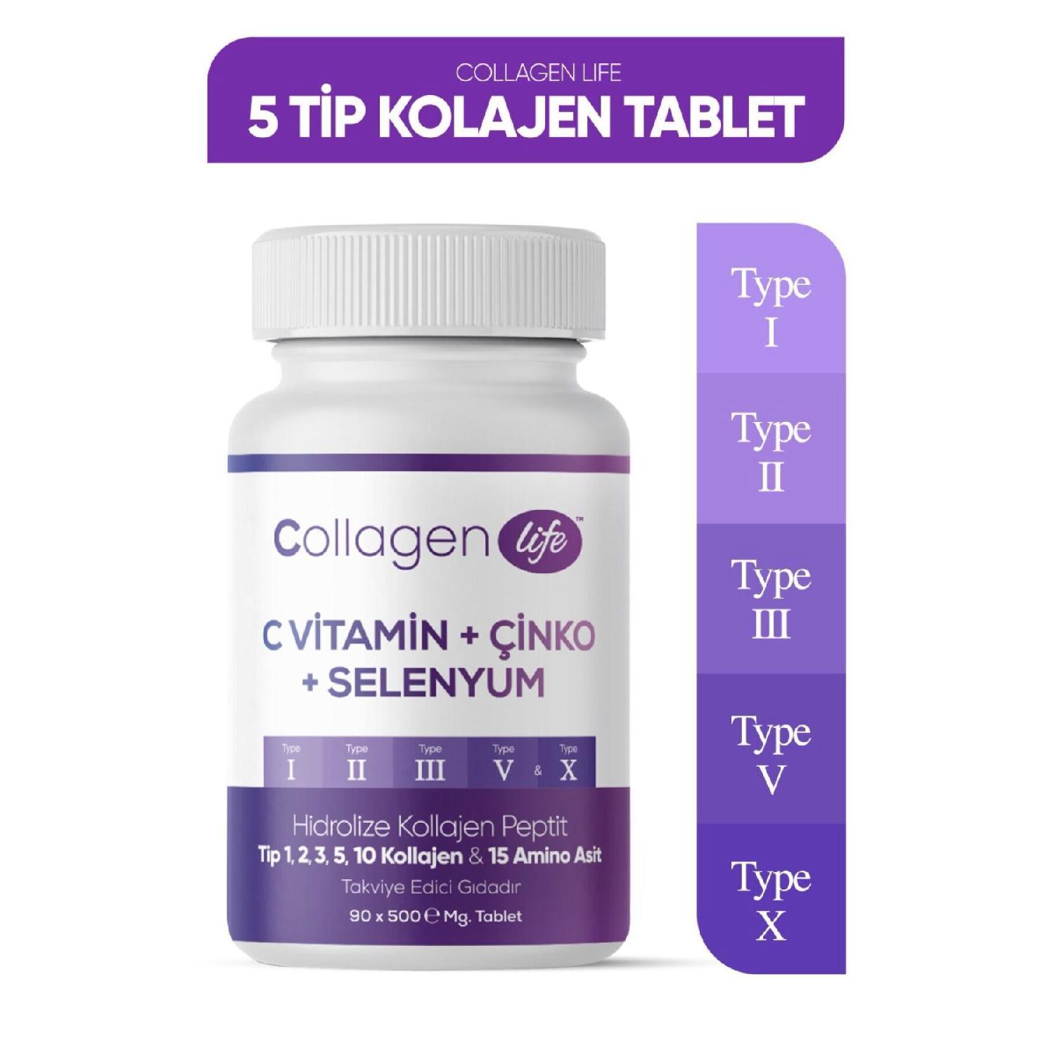 5 Types Of Collagen Type 1, Type 2, Type 3, Type 5, Type 10, (selenium, Vitamin C And Zinc) 90 Tablet
5 Types Of Collagen Type 1, Type 2, Type 3, Type 5, Type 10, (selenium, Vitamin C And Zinc) 90 Tablet