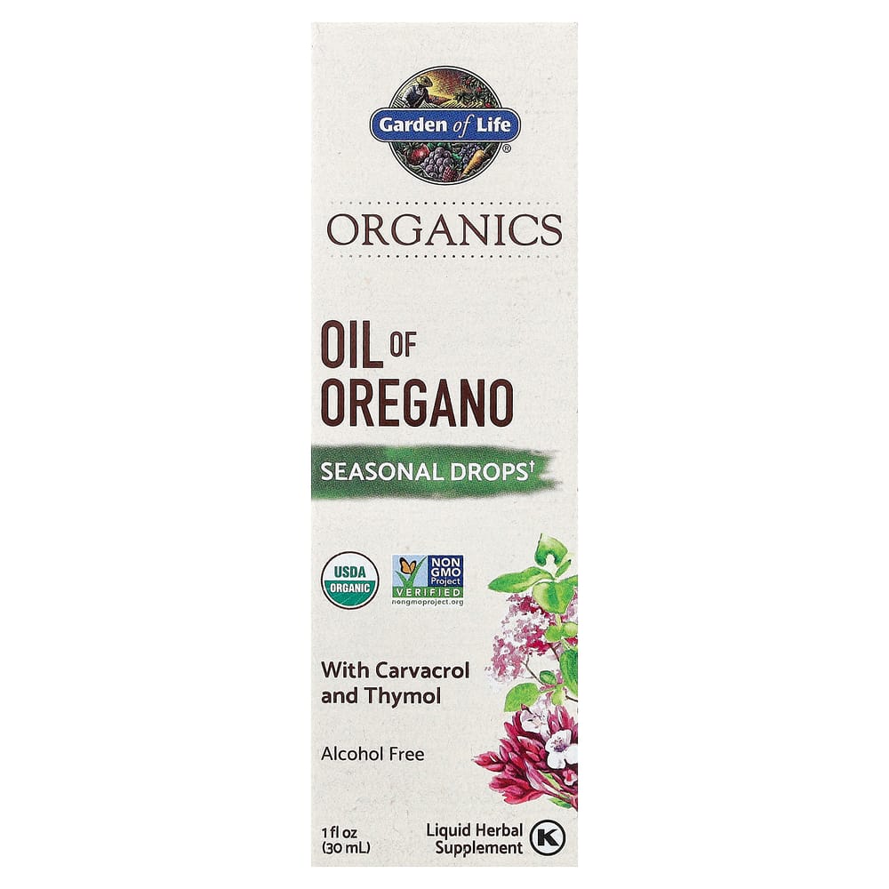 Garden of Life Organics Олія орегано Сезонні краплі Без спирту 30 мл (1 рідка унція) 30ml - 1 ea
Garden of Life Organics Олія орегано Сезонні краплі Без спирту 30 мл (1 рідка унція) 30ml - 1 ea