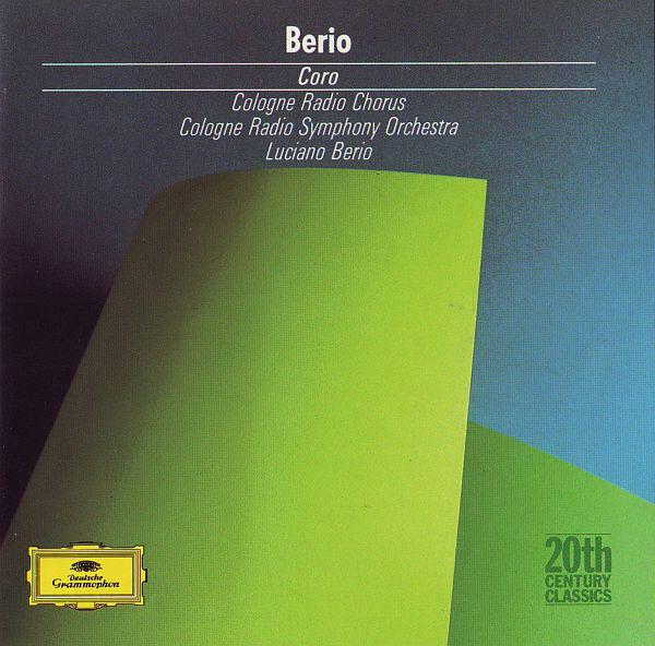 CD LUCIANO BERIO / KLNER RUNDFUNK-SIN - Coro 4239022 Deutsche Grammo 1988 Germany Classical Used
CD LUCIANO BERIO / KLNER RUNDFUNK-SIN - Coro 4239022 Deutsche Grammo 1988 Germany Classical Used