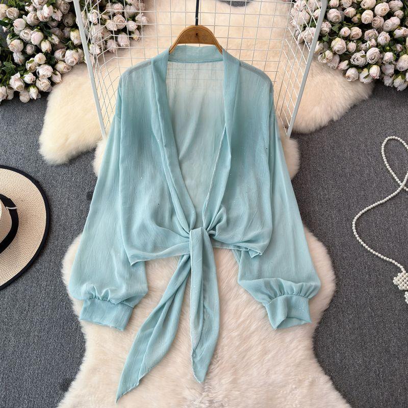 Sun Protection Clothing for Women Fashion 2025 New Arrival Outwear Summer UV Protection Thin Breathable Ice Silk Top Clothes Fashion Lake Blue One size
Sun Protection Clothing for Women Fashion 2025 New Arrival Outwear Summer UV Protection Thin Breathable Ice Silk Top Clothes Fashion Lake Blue One size