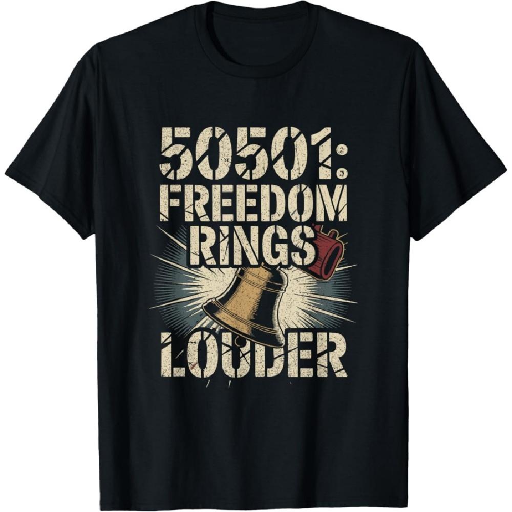 50501 Liberty Bell with Freedom Rings Louder T-Shirt S
50501 Liberty Bell with Freedom Rings Louder T-Shirt S
