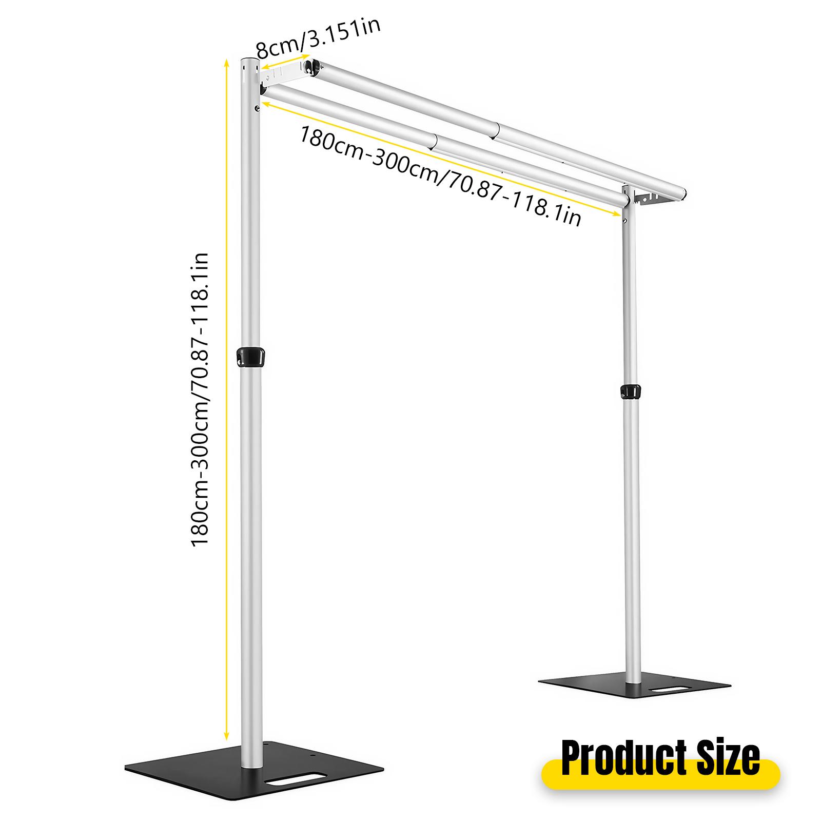 Adjustable Aluminium Flower Wall Backdrop Stand with Steel Base Metal Background Stand for Photography Birthday Parties Decor 3m
Adjustable Aluminium Flower Wall Backdrop Stand with Steel Base Metal Background Stand for Photography Birthday Parties Decor 3m