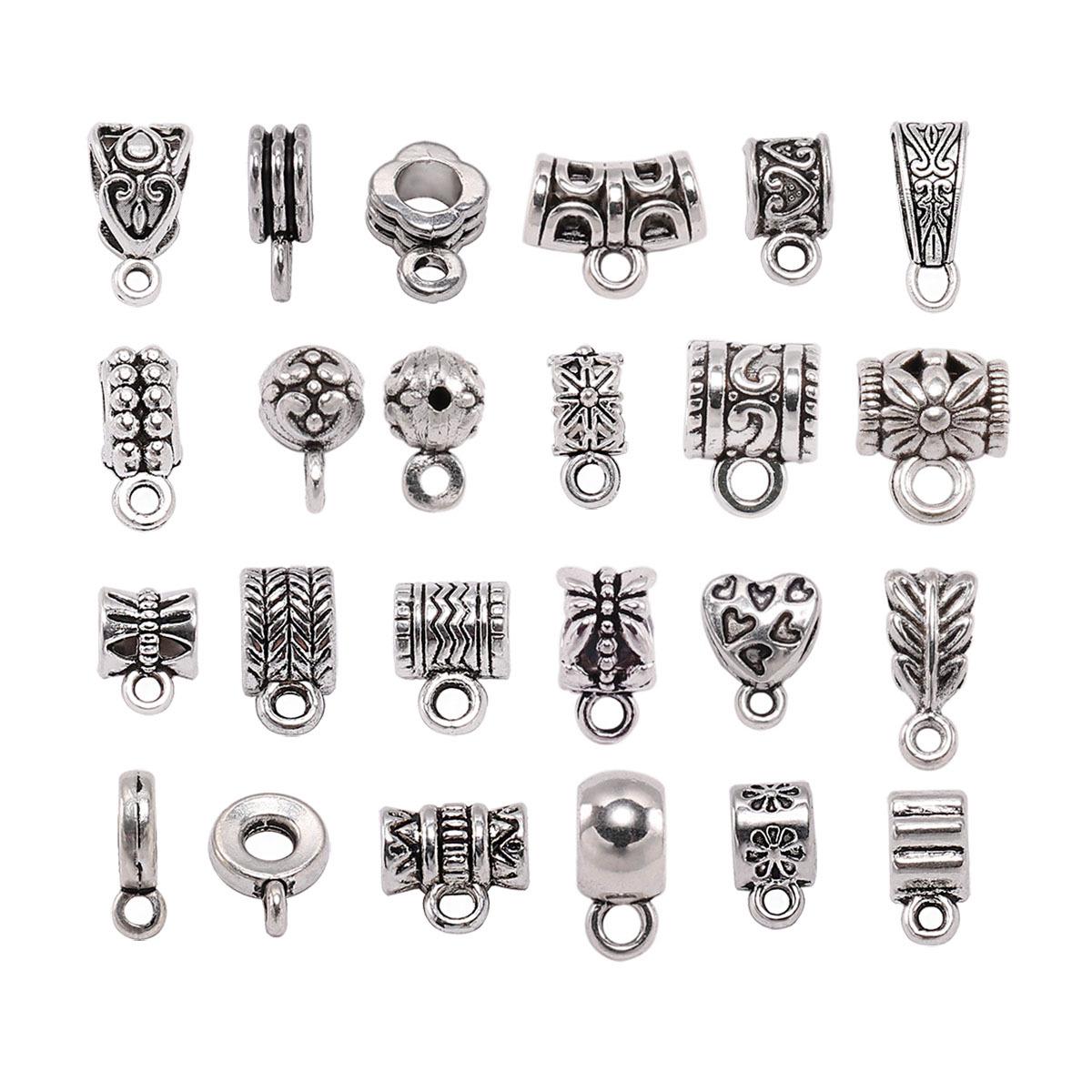 DIY Jewelry Accessories: Large Hole Antique Silver Spacer Beads for Pandora Bracelets and Three-Way Necklaces - Set of 20.
DIY Jewelry Accessories: Large Hole Antique Silver Spacer Beads for Pandora Bracelets and Three-Way Necklaces - Set of 20.