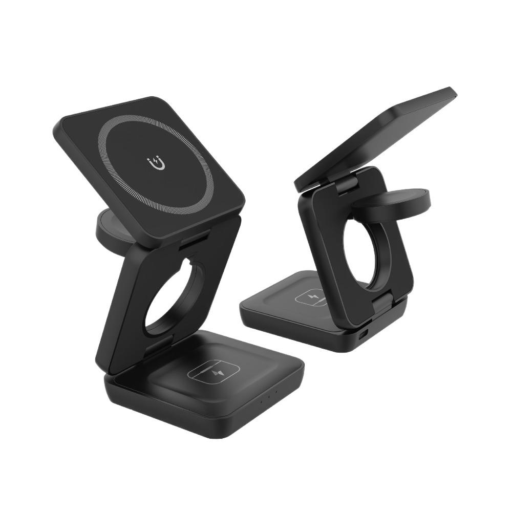 New Foldable 3 in 1 Wireless Charger Magnetic Portable Fast Charging Station Light Indicator Charging Dock Travel чорний
New Foldable 3 in 1 Wireless Charger Magnetic Portable Fast Charging Station Light Indicator Charging Dock Travel чорний