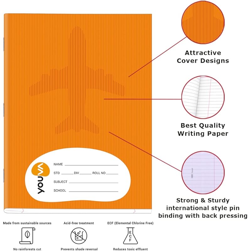 Youva Navneet Youva | Brown Soft Bound Note Book For Students | Jumbo Size - 18 Cm X 24 Cm | Sketch (1 Side Single Line коричневый
Youva Navneet Youva | Brown Soft Bound Note Book For Students | Jumbo Size - 18 Cm X 24 Cm | Sketch (1 Side Single Line коричневый