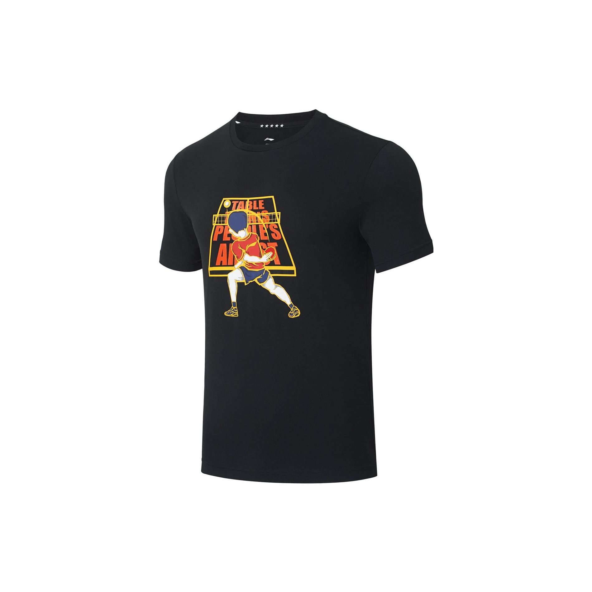 Li-Ning Однотонная футболка с круглым вырезом и коротким рукавом с логотипом бренда, мужские топы, черная, AHST191-1 XS
Li-Ning Однотонная футболка с круглым вырезом и коротким рукавом с логотипом бренда, мужские топы, черная, AHST191-1 XS