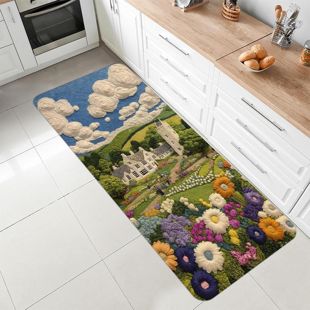 Vintage Countryside Floral Scenery Kitchen Runner Non-slip Waterproof Oil-proof Long Floor Mat for Laundry Room Hallway Decor 40X120CM
Vintage Countryside Floral Scenery Kitchen Runner Non-slip Waterproof Oil-proof Long Floor Mat for Laundry Room Hallway Decor 40X120CM