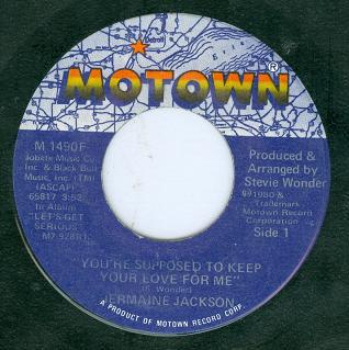 7inch Record JERMAINE JACKSON - You re Supposed To Keep Your Love F M1490F Motown 1980 US Soul/Funk Used
7inch Record JERMAINE JACKSON - You re Supposed To Keep Your Love F M1490F Motown 1980 US Soul/Funk Used