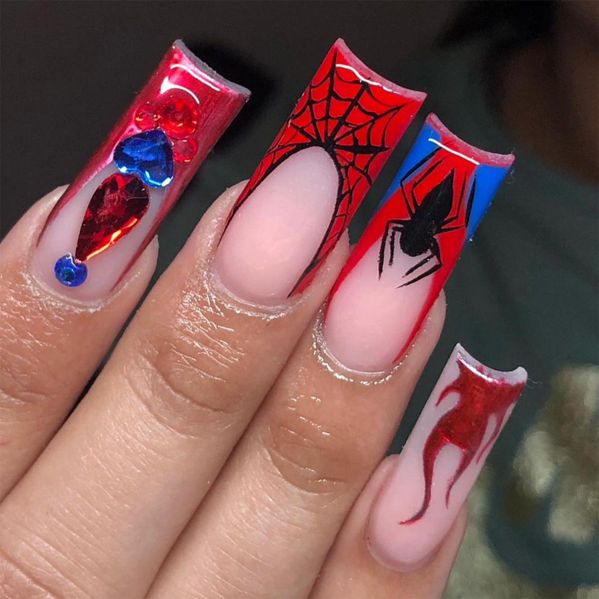Halloween Spiderweb Rhinestone XXL Press-On Nails - Extra Long and Removable False Nails
Halloween Spiderweb Rhinestone XXL Press-On Nails - Extra Long and Removable False Nails