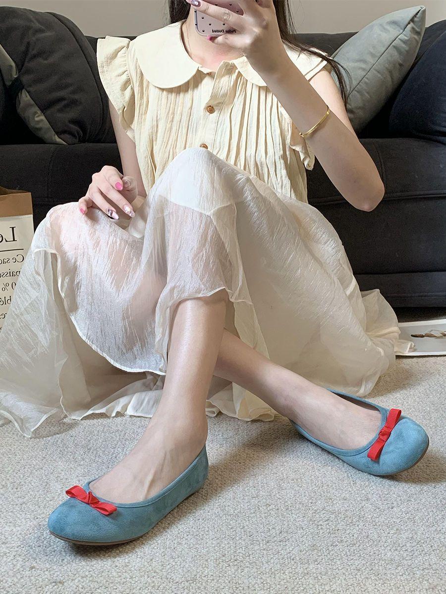 French bow ballet shoes fairy style versatile round head gentle evening flat shoes summer new 35
French bow ballet shoes fairy style versatile round head gentle evening flat shoes summer new 35
