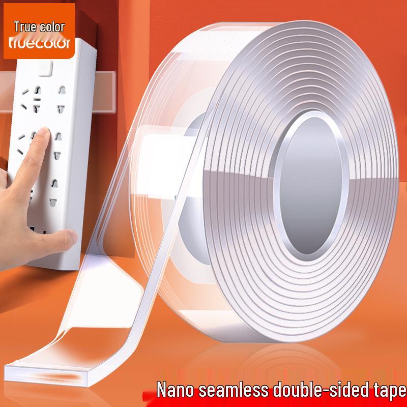 True Color Removable Double-Sided Nano Tape: Transparent, High Viscosity, Ideal for Wall Décor and Kids Crafts.
True Color Removable Double-Sided Nano Tape: Transparent, High Viscosity, Ideal for Wall Décor and Kids Crafts.