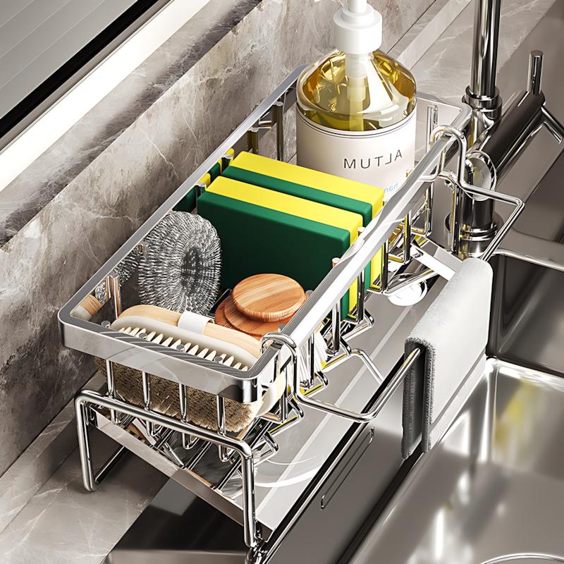 Over-Sink Kitchen Organizer - Sponge Holder & Drying Rack with Faucet Mount, Space-Saving Storage for Sponges and Brushes United States
Over-Sink Kitchen Organizer - Sponge Holder & Drying Rack with Faucet Mount, Space-Saving Storage for Sponges and Brushes United States