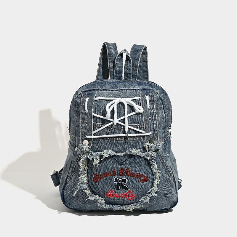 Large Capacity Backpack Washed Denim Retro Bag Niche Design Personalized Embroidery Portable Oblique Span Women S Bag синій
Large Capacity Backpack Washed Denim Retro Bag Niche Design Personalized Embroidery Portable Oblique Span Women S Bag синій