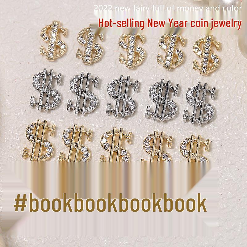 2025 New Year 3D Zircon Nail Art: Gold & Silver Coin Diamond Rhinestone Decorations
2025 New Year 3D Zircon Nail Art: Gold & Silver Coin Diamond Rhinestone Decorations