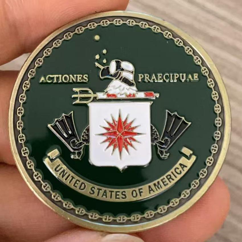 United States CIA Challenge Coin Souvenir Actiones Praecipuae Bronze Commemorative Coins
United States CIA Challenge Coin Souvenir Actiones Praecipuae Bronze Commemorative Coins