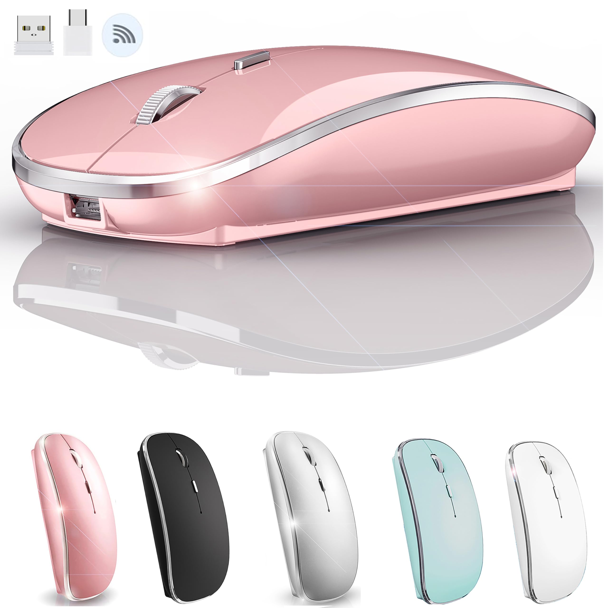 Wireless Mouse with USB Receiver for MacBook MacBook Windows and Laptops Type-C Pro, Air, MacBook, Laptops, Mac, iMac, Desktops, Chromebooks, 7/8/10,
Wireless Mouse with USB Receiver for MacBook MacBook Windows and Laptops Type-C Pro, Air, MacBook, Laptops, Mac, iMac, Desktops, Chromebooks, 7/8/10,
