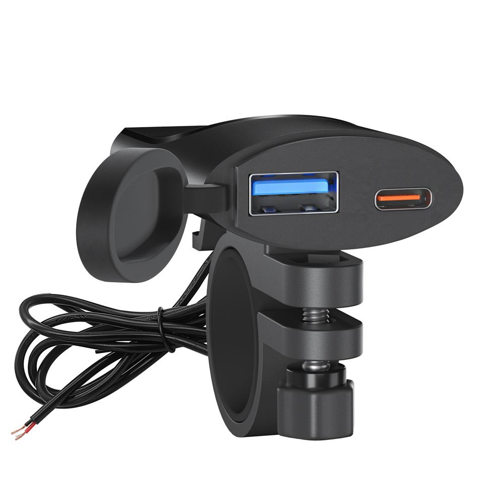 Интеллектуальное зарядное устройство для мотоцикла 30 Вт USB-C и 18 Вт USB-A Двойные порты 12 В-24 В
Интеллектуальное зарядное устройство для мотоцикла 30 Вт USB-C и 18 Вт USB-A Двойные порты 12 В-24 В