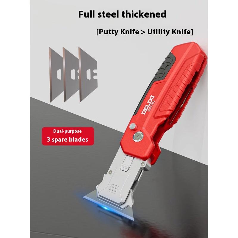 Utility Spatula Folding Dual Purpose Cable Stripping Heavy Duty Thickened Wire Stripping Portable Manual Utility Knife
Utility Spatula Folding Dual Purpose Cable Stripping Heavy Duty Thickened Wire Stripping Portable Manual Utility Knife