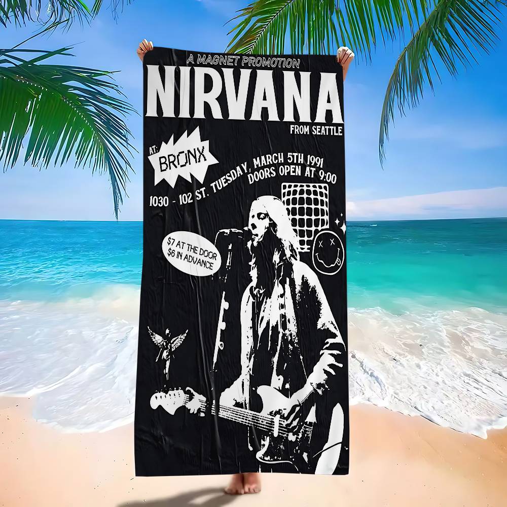 Band Hot N-Nirvana Microfiber Printed Beach Towel Mountain Climbing Yoga Beach Swimming Running Absorbent Soft Towel W40*H60(CM)
Band Hot N-Nirvana Microfiber Printed Beach Towel Mountain Climbing Yoga Beach Swimming Running Absorbent Soft Towel W40*H60(CM)