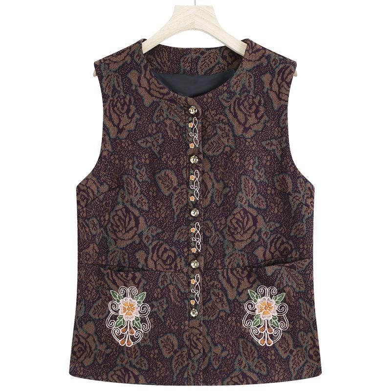 Жилет женский жилет куртка жилет пожилая женщина кардиган носить жилет 5XL (recommended 145-80 kg) коричневый
Жилет женский жилет куртка жилет пожилая женщина кардиган носить жилет 5XL (recommended 145-80 kg) коричневый