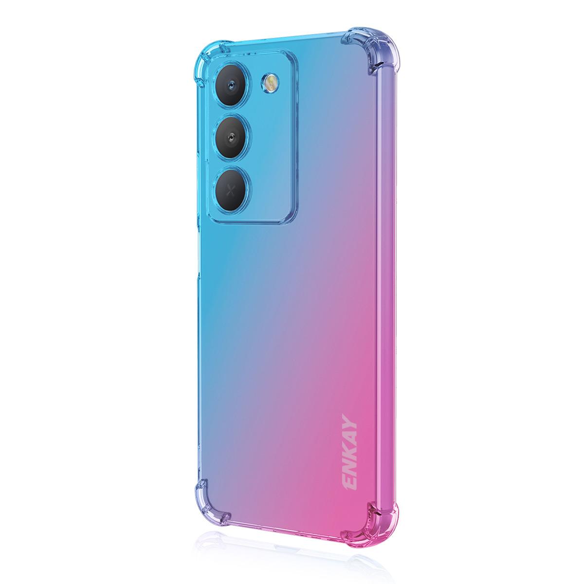 For Realme V60 Pro 5G/Realme 14x (India) 5G TPU Case ENKAY Thickened Four Corner Drop-proof Phone Back Cover Blue/Pink
For Realme V60 Pro 5G/Realme 14x (India) 5G TPU Case ENKAY Thickened Four Corner Drop-proof Phone Back Cover Blue/Pink