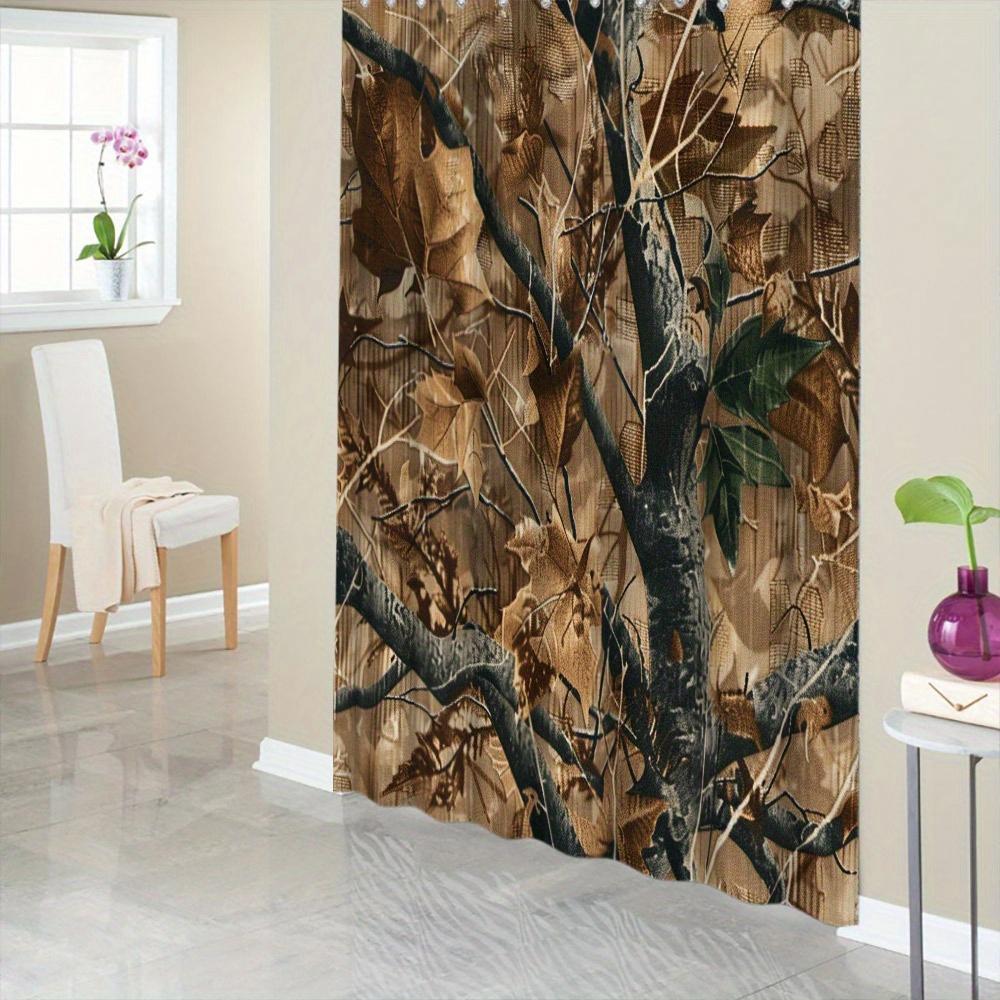 1pc Realistic Camouflage Forest Shower Curtain - Autumn Foliage Design with Brown, Green Leaves & Tree Bark, Nature-Inspired B 90x180cm
1pc Realistic Camouflage Forest Shower Curtain - Autumn Foliage Design with Brown, Green Leaves & Tree Bark, Nature-Inspired B 90x180cm