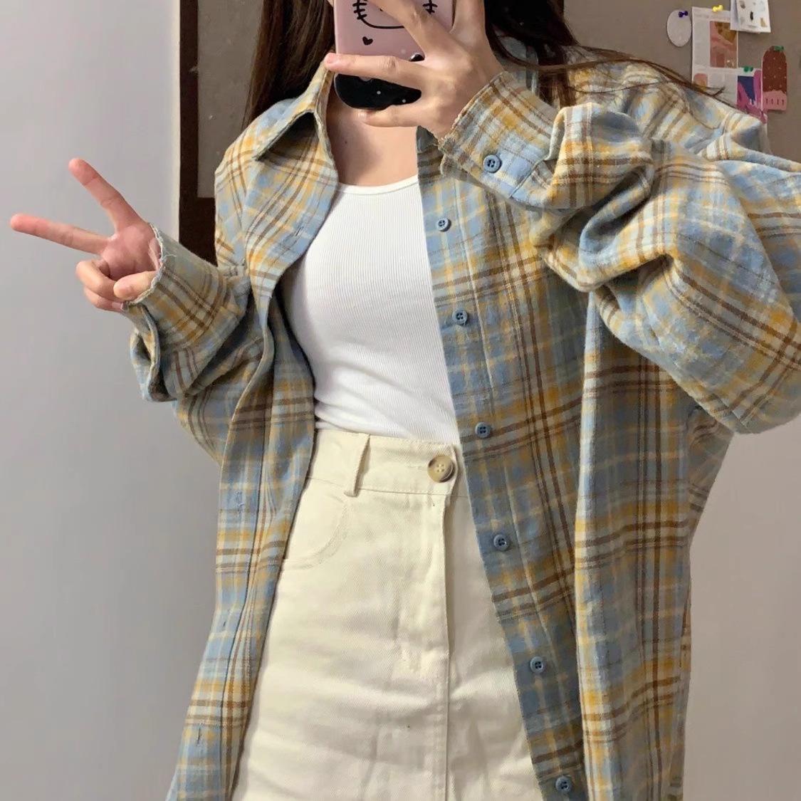 Женская клетчатая рубашка с длинным рукавом и защитой от солнца 2024 - Повседневная, приталенная, свободного кроя, летняя верхняя одежда XL
Женская клетчатая рубашка с длинным рукавом и защитой от солнца 2024 - Повседневная, приталенная, свободного кроя, летняя верхняя одежда XL