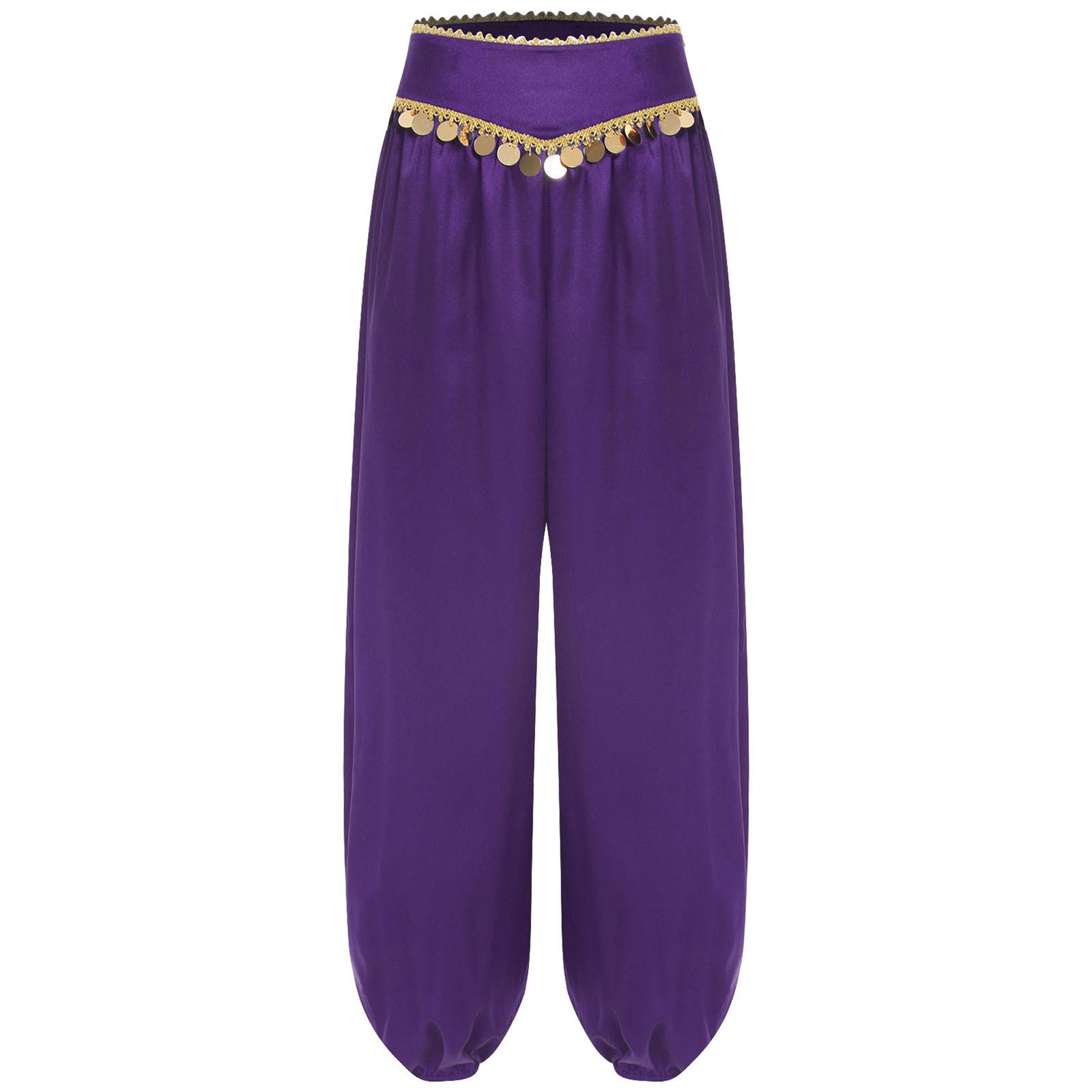 Жіночі штани для танцю живота з низькою посадкою, з паєтками, широкі штани-гаремного типу, мішкуватого дизайну, костюм для виступу на Хелловін в арабському стилі XXL фіолетовий
Жіночі штани для танцю живота з низькою посадкою, з паєтками, широкі штани-гаремного типу, мішкуватого дизайну, костюм для виступу на Хелловін в арабському стилі XXL фіолетовий