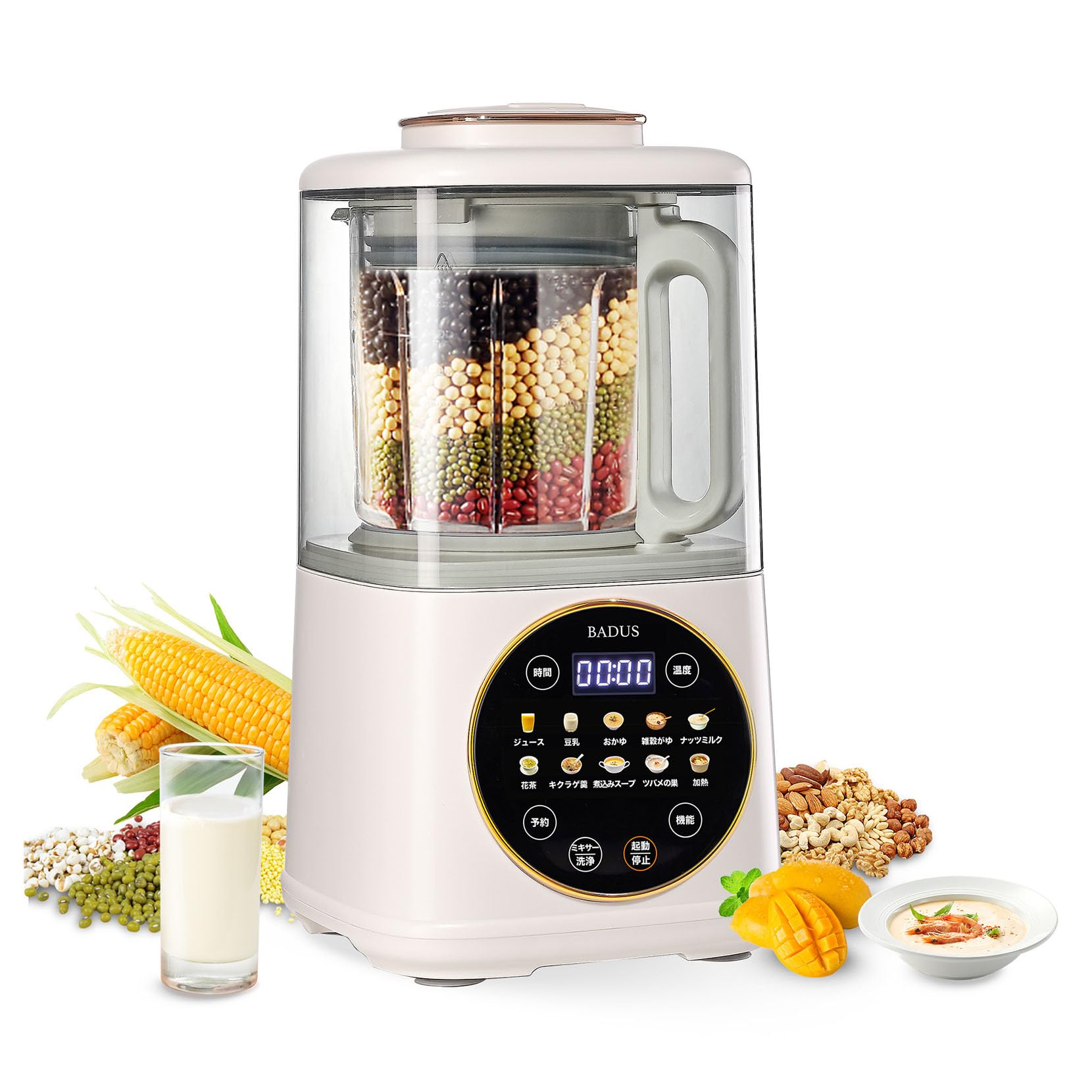 BADUS Heating Soybean Milk Bean Large Integrated 14 Types of Preset Cooking Soybean Milk Soup Fully Automatic Cooking Juicer With Soundproof Time білий
BADUS Heating Soybean Milk Bean Large Integrated 14 Types of Preset Cooking Soybean Milk Soup Fully Automatic Cooking Juicer With Soundproof Time білий