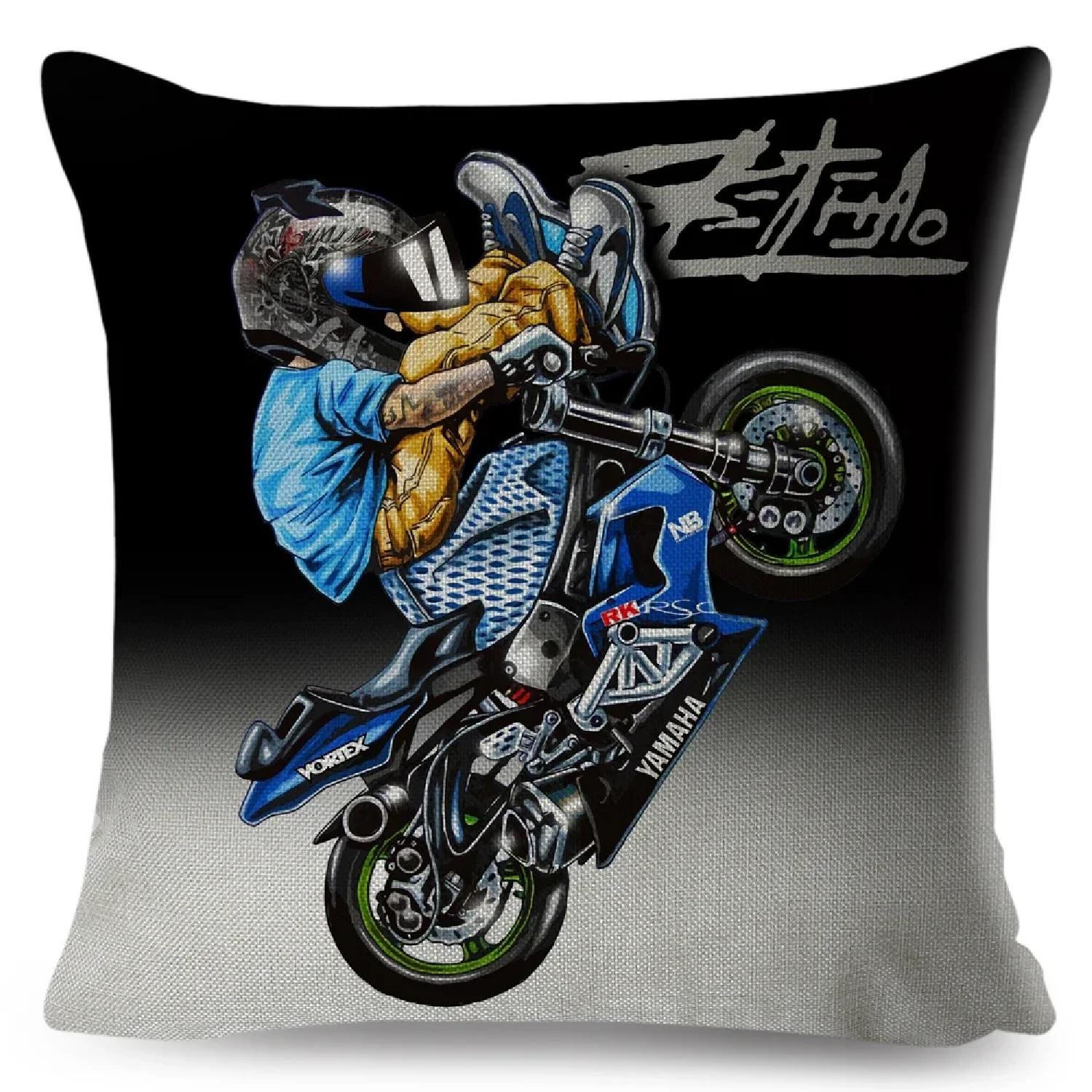 Cartoon Sport Motorcycle Cushion Decor ful Etreme Mobile Bike Pillowcase for Sofa Home Car Pillow Case, 66x66cm
Cartoon Sport Motorcycle Cushion Decor ful Etreme Mobile Bike Pillowcase for Sofa Home Car Pillow Case, 66x66cm