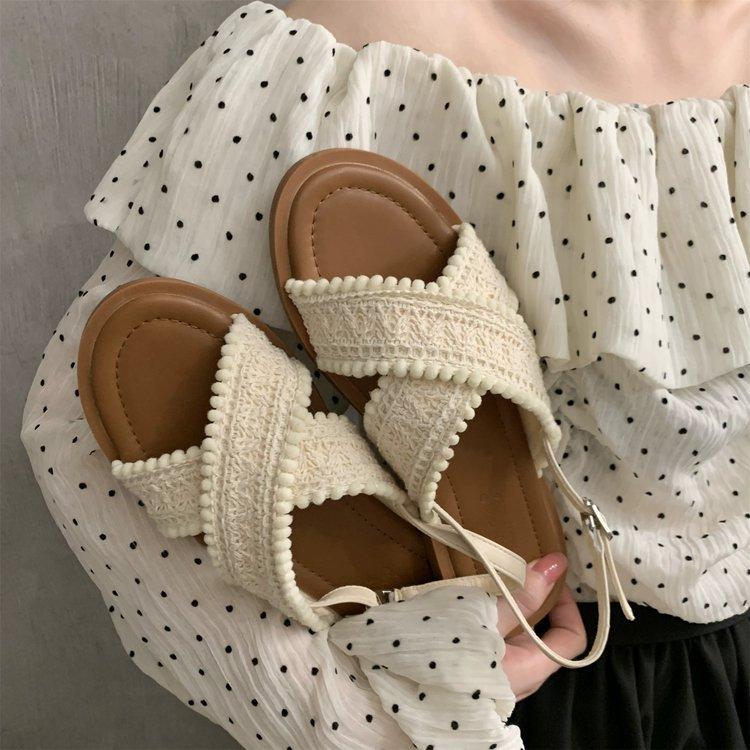 Cool and fashionable, comfortable care. Flat heel one-word buckle open-toe flat bottom rubber fabric one-word buckle 35 чёрный
Cool and fashionable, comfortable care. Flat heel one-word buckle open-toe flat bottom rubber fabric one-word buckle 35 чёрный