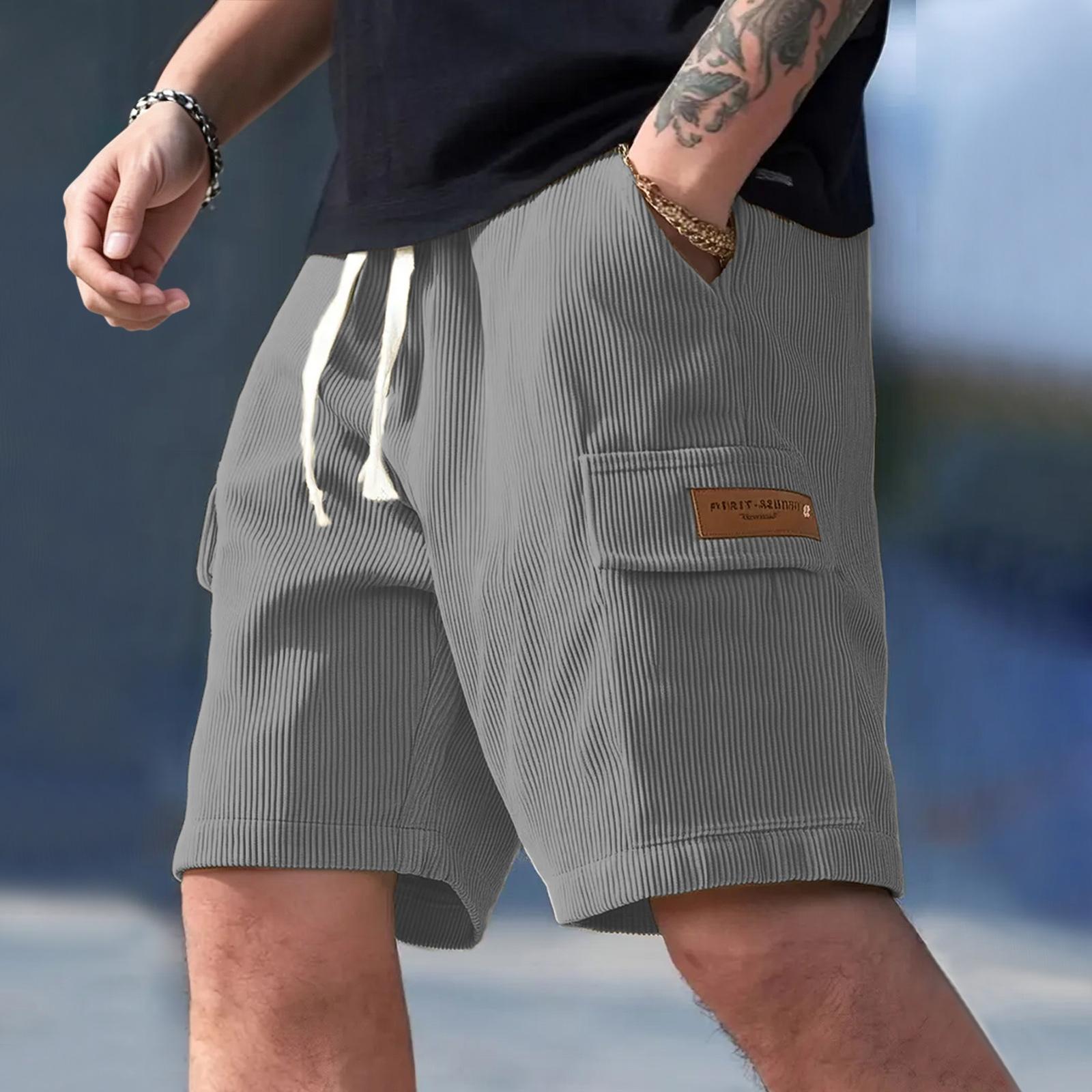 Men Striped Loose Fit Shorts with Drawstring Waist and Cargo Pocket Comfortable Casual Five Pants for Daily Wear S
Men Striped Loose Fit Shorts with Drawstring Waist and Cargo Pocket Comfortable Casual Five Pants for Daily Wear S