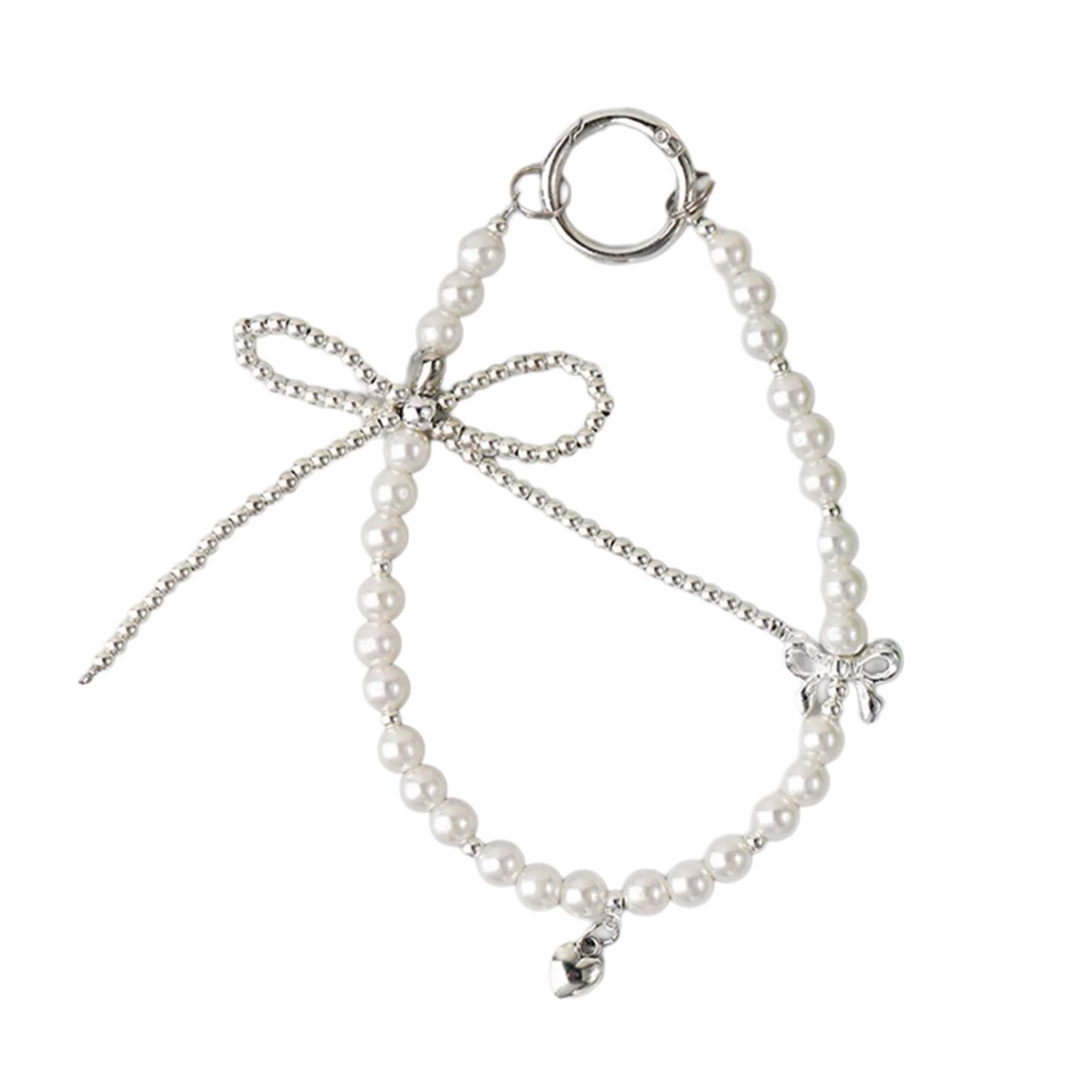 Stylish Beaded Keychain Pendant for Mobile Phone Case and Headphone Cover Fashionable Bowknot Decoration for Women білий
Stylish Beaded Keychain Pendant for Mobile Phone Case and Headphone Cover Fashionable Bowknot Decoration for Women білий