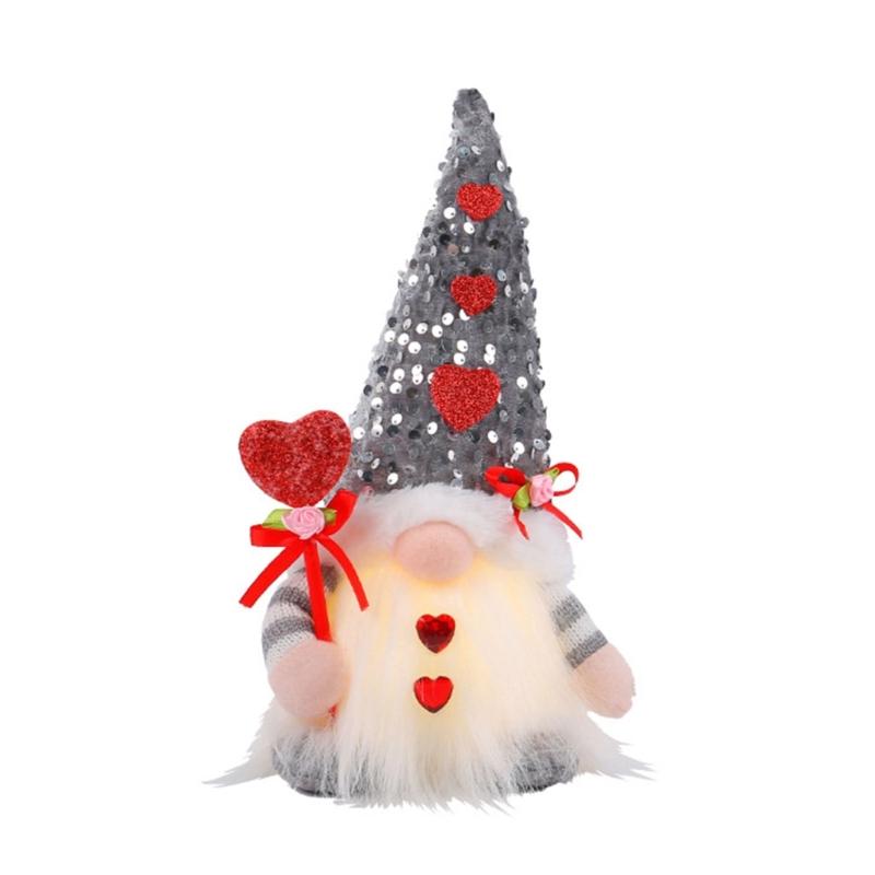 Illuminated Plush Doll Decorations Handmade Valentine s Day Gnomes Tabletop Glowing Gnomes Valentine s Day Ornament сірий колір
Illuminated Plush Doll Decorations Handmade Valentine s Day Gnomes Tabletop Glowing Gnomes Valentine s Day Ornament сірий колір