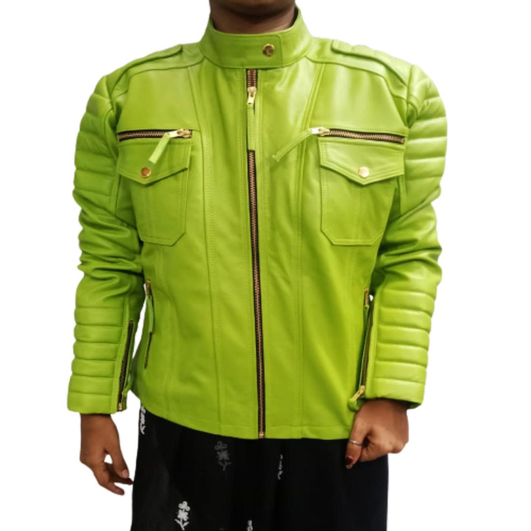 Noora Women Lambskin Светло-зеленая кожаная куртка, стильная мотоциклетная куртка, подарок для нее. XS светло-зеленый
Noora Women Lambskin Светло-зеленая кожаная куртка, стильная мотоциклетная куртка, подарок для нее. XS светло-зеленый