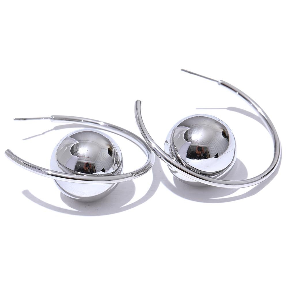Yhpup Trendy Stainless Steel Round Ball Metal Huggie Earrings Gold Silver Color Temperament Personalized Versatile Jewelry
Yhpup Trendy Stainless Steel Round Ball Metal Huggie Earrings Gold Silver Color Temperament Personalized Versatile Jewelry