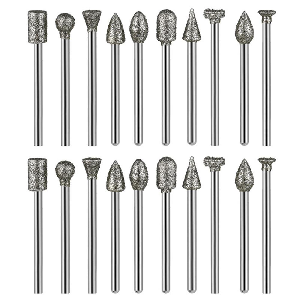20PCS Grinding Head Burr Drill Bit Rotary Burr Set Abrasive Tools Stone Metal Grinding Engraving Cutting Polishing Tool
20PCS Grinding Head Burr Drill Bit Rotary Burr Set Abrasive Tools Stone Metal Grinding Engraving Cutting Polishing Tool