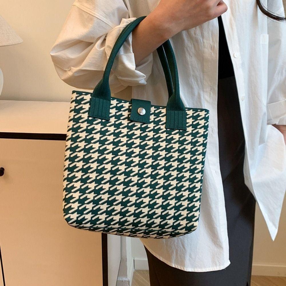 Large Capacity Houndstooth Handbags Canvas Shoulder Bag Vintage Geometric Cloth Bag Shopping Bag червоний
Large Capacity Houndstooth Handbags Canvas Shoulder Bag Vintage Geometric Cloth Bag Shopping Bag червоний