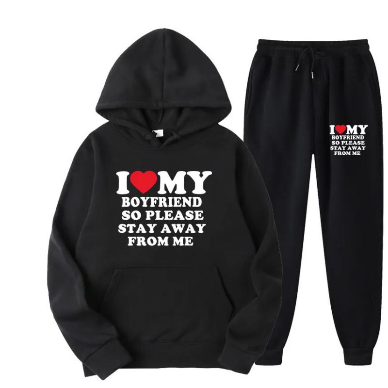 I Love My Boyfriend Print Осінь/Зима Чоловічий/Жіночий бавовняний спортивний костюм Повсякденний худі + штани 2 шт. Комплекти Вуличний одяг для пар 5XL
I Love My Boyfriend Print Осінь/Зима Чоловічий/Жіночий бавовняний спортивний костюм Повсякденний худі + штани 2 шт. Комплекти Вуличний одяг для пар 5XL