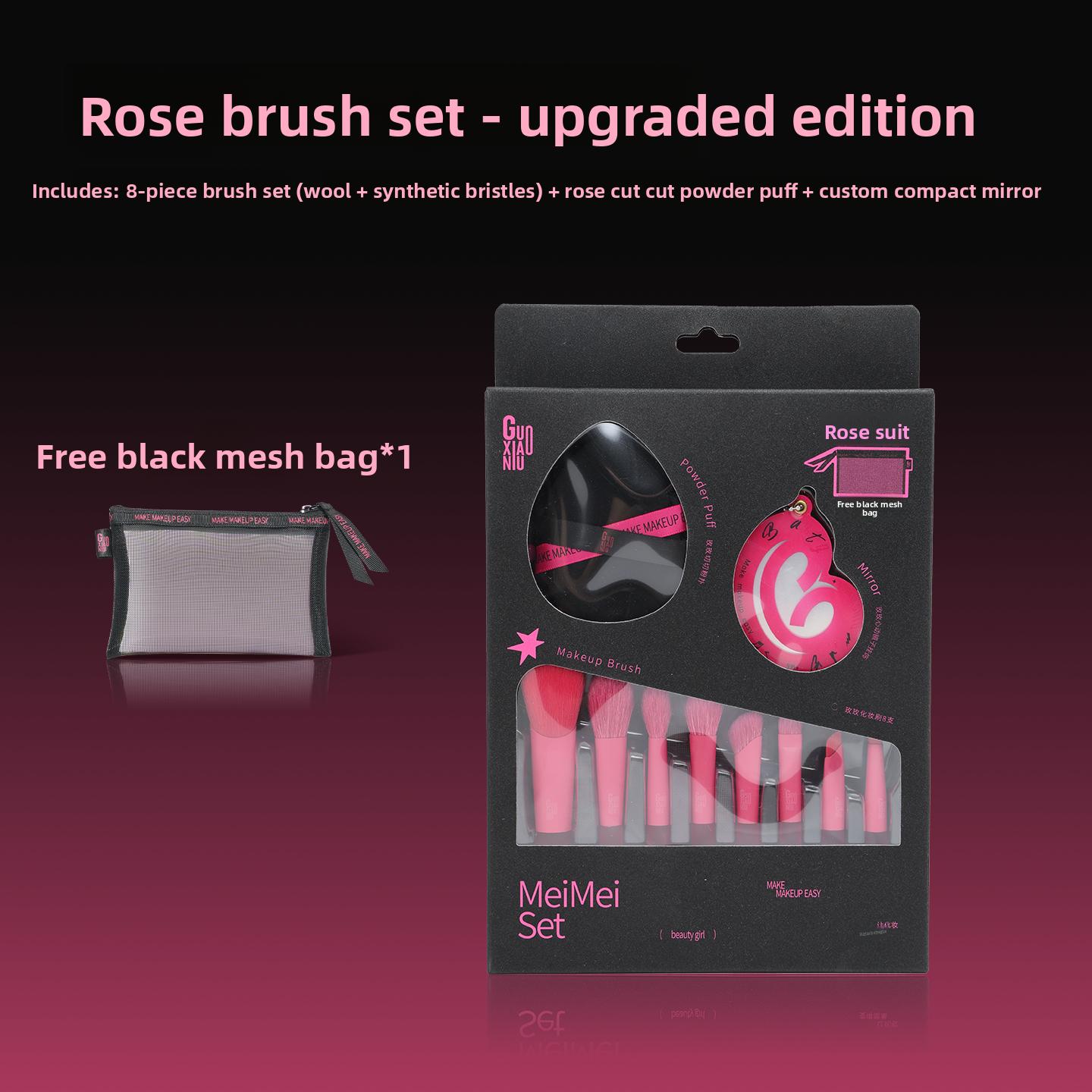 GUOXIAONIU 8Pcs Goat Hair Red Color Makeup Brushes Set Cosmetic Powder Eye Shadow Blush Blending Beauty Make Up Tool рожевий
GUOXIAONIU 8Pcs Goat Hair Red Color Makeup Brushes Set Cosmetic Powder Eye Shadow Blush Blending Beauty Make Up Tool рожевий