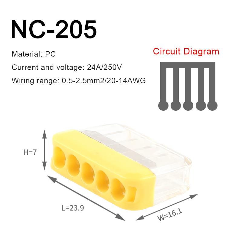 Міні-роз єм для швидкого зрощування дроту 2/3/5-контактний AWG 20-14 компактний клемний блок для вставного провідника 0,5-2,5 мм2 5PCS
Міні-роз єм для швидкого зрощування дроту 2/3/5-контактний AWG 20-14 компактний клемний блок для вставного провідника 0,5-2,5 мм2 5PCS