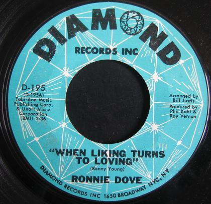 7inch Record RONNIE DOVE - When Liking Turns To Loving D195 Diamond Records 1965 US Pop Used
7inch Record RONNIE DOVE - When Liking Turns To Loving D195 Diamond Records 1965 US Pop Used