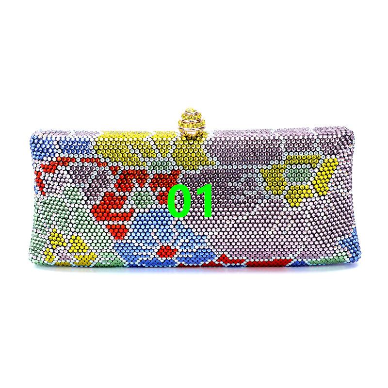 Colorful Diamond Flower Evening Bag Luxury Crystal Wedding Purse Women s Party Dinner Clutch with Long Chain Shoulder Handbag 22cmX13cmX7cm
Colorful Diamond Flower Evening Bag Luxury Crystal Wedding Purse Women s Party Dinner Clutch with Long Chain Shoulder Handbag 22cmX13cmX7cm