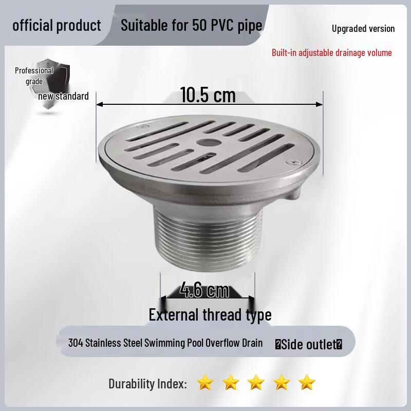 Swimming Pool 50mm External Thread Inlet/Outlet Fitting
Swimming Pool 50mm External Thread Inlet/Outlet Fitting