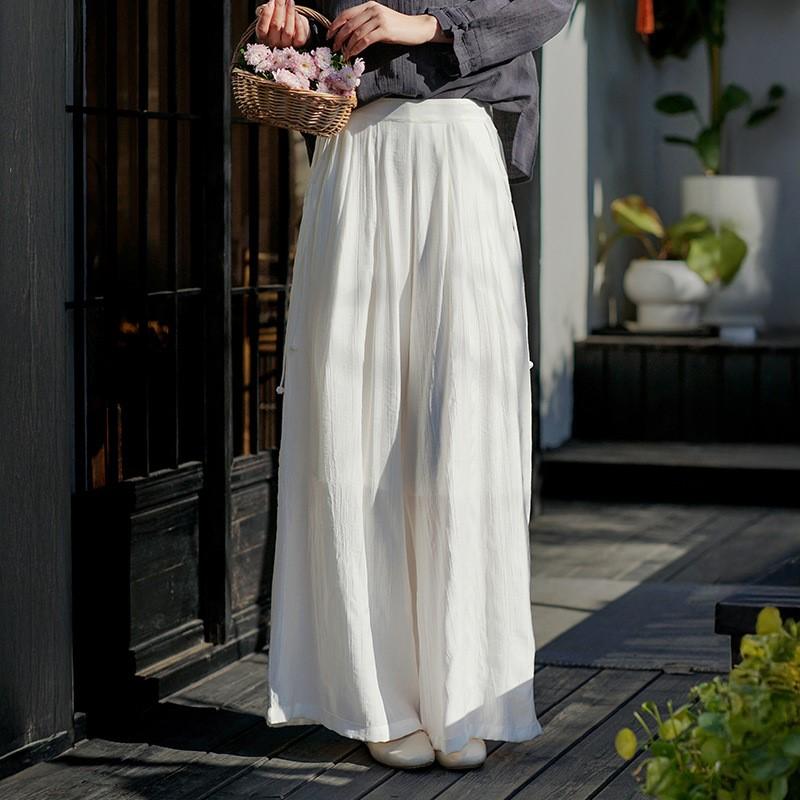 Johnature Women Vintage Wide Leg Pants Elastic Waist Spring Trousers Solid Color Soft Loose Casual Women Long Pants L білий
Johnature Women Vintage Wide Leg Pants Elastic Waist Spring Trousers Solid Color Soft Loose Casual Women Long Pants L білий