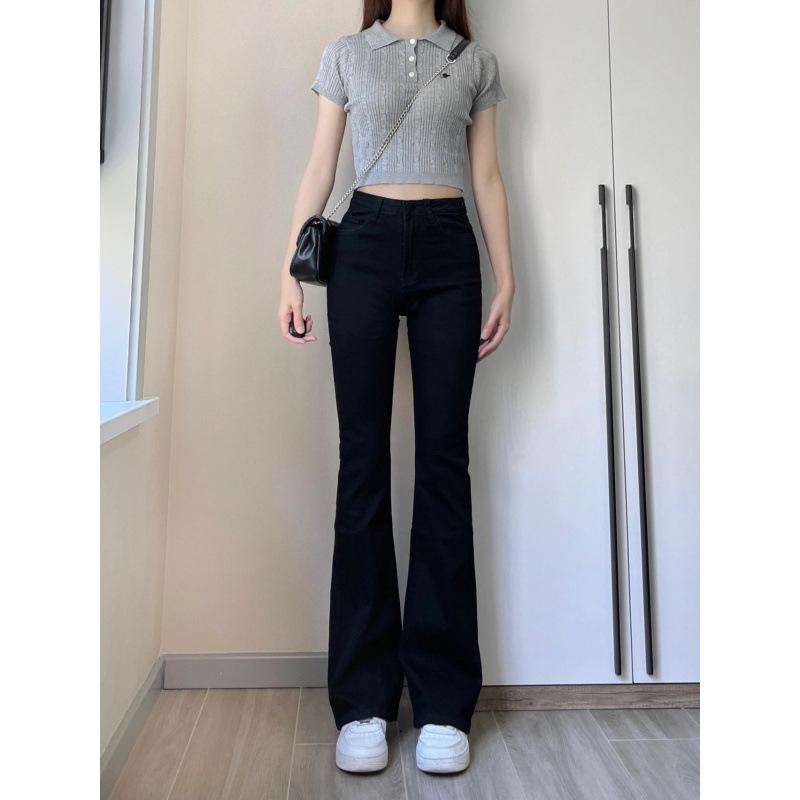 Женские джинсы микро-клеш большого размера черного цвета с высокой посадкой - Подходят для фигуры типа груша , Слим-фит, Закрывают бедра, Стрейч-брюки-подковы для осени S
Женские джинсы микро-клеш большого размера черного цвета с высокой посадкой - Подходят для фигуры типа груша , Слим-фит, Закрывают бедра, Стрейч-брюки-подковы для осени S